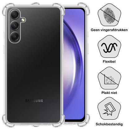 Forterra Samsung A54 Hoesje Shockproof Backcover Siliconen - Transparant