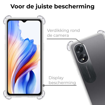 Forterra OPPO A38 Hoesje Shockproof Backcover Siliconen - Transparant