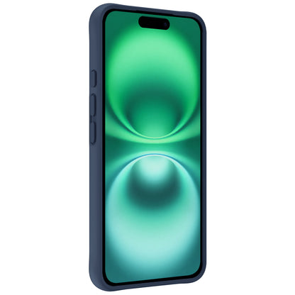 Forterra iPhone 16 Plus Hoesje Siliconen Backcover Lichtgewicht - Donkerblauw