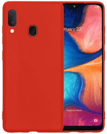 Forterra Samsung A20e Hoesje Siliconen Backcover Lichtgewicht - Rood