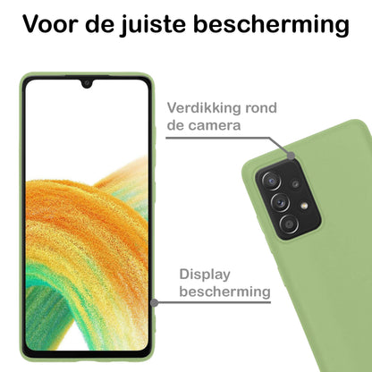 Forterra Samsung A33 Hoesje Siliconen Backcover Lichtgewicht - Groen