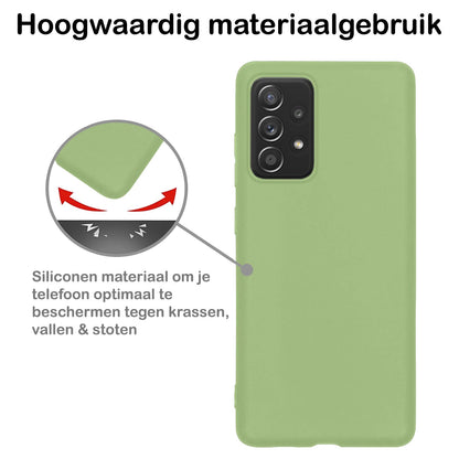 Forterra Samsung A33 Hoesje Siliconen Backcover Lichtgewicht - Groen
