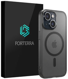 Forterra iPhone 15 Plus Hoesje Geschikt voor Magsafe Backcover Shockproof - Zwart