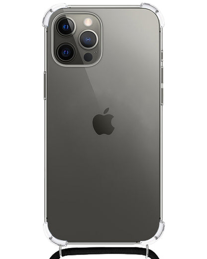 Forterra iPhone 13 Pro Max Hoesje met Koord Backcover Shockproof - Transparant