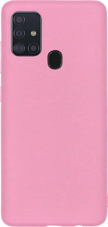 Forterra Samsung A21s Hoesje Siliconen Backcover Lichtgewicht - Lichtroze