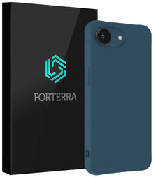 Forterra iPhone 16e Hoesje Siliconen Backcover Lichtgewicht - Donkerblauw