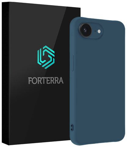 Forterra iPhone 16e Hoesje Siliconen Backcover Lichtgewicht - Donkerblauw