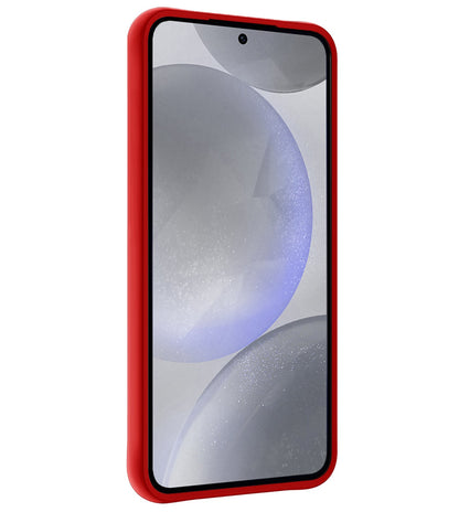 Forterra Samsung S24 Hoesje Siliconen Backcover Lichtgewicht - Rood