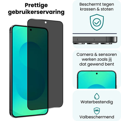 Forterra Samsung S25 Plus Screenprotector Gehard Glas - Privacy