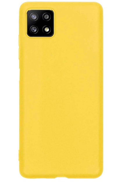 Forterra Samsung A22 4G Hoesje Siliconen Backcover Lichtgewicht - Geel