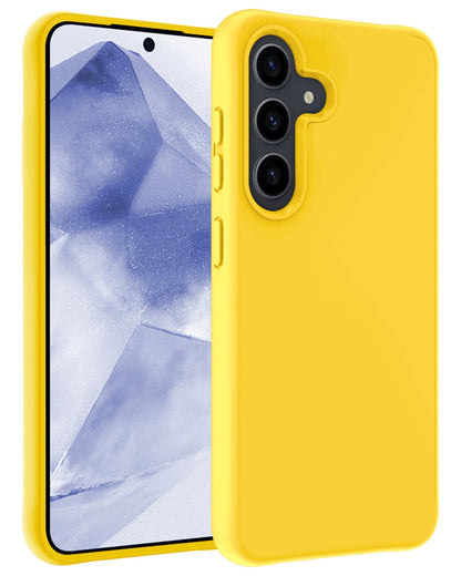 Forterra Samsung A55 Hoesje Siliconen Backcover Lichtgewicht - Geel
