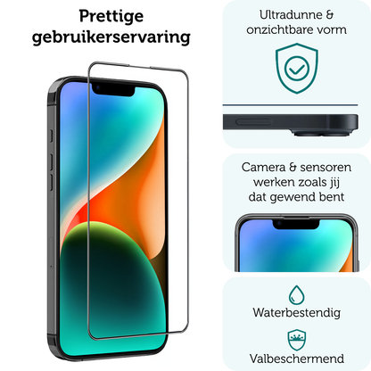 Forterra iPhone 14 Pro Max Screenprotector Flexibel Glas met Installatieframe