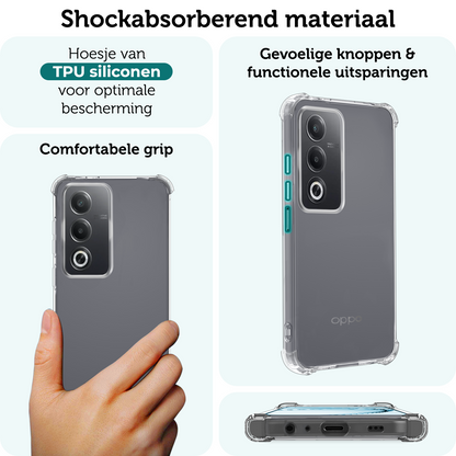 Forterra OPPO A80 Hoesje Shockproof Backcover Siliconen - Transparant