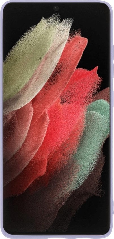 Forterra Samsung S21 Ultra Hoesje Siliconen Backcover Lichtgewicht - Lila