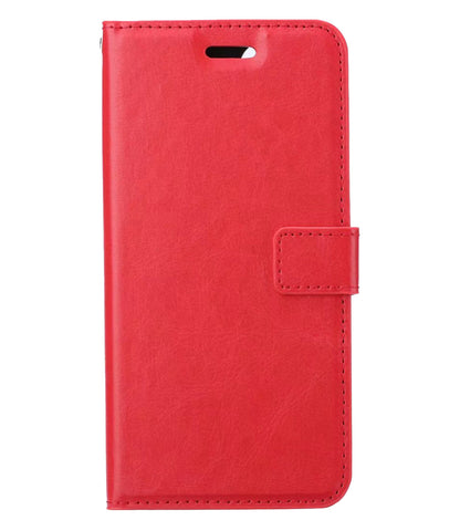Forterra iPhone 13 Pro Hoesje Bookcase Cover met Kaarthouder - Rood