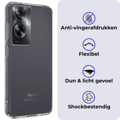 Forterra OPPO A79 Hoesje Siliconen Backcover Lichtgewicht - Transparant