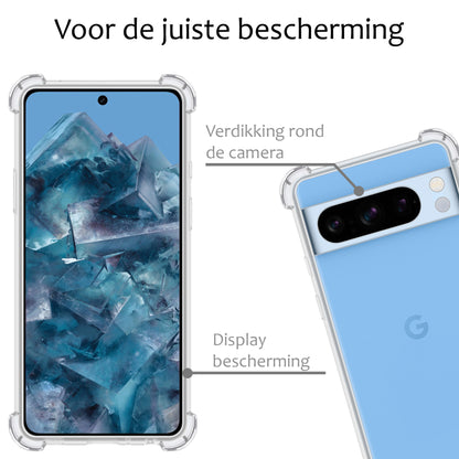 Forterra Google Pixel 8 Pro Hoesje Shockproof Backcover Siliconen - Transparant