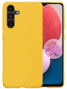 Forterra Samsung A13 5G Hoesje Siliconen Backcover Lichtgewicht - Geel