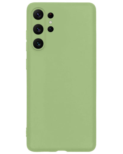 Forterra Samsung S23 Ultra Hoesje Siliconen Backcover Lichtgewicht - Groen