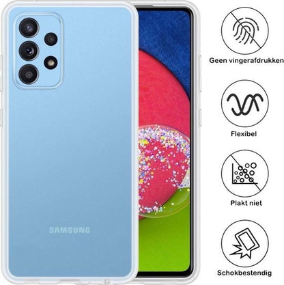 Forterra Samsung A52s Hoesje Siliconen Backcover Lichtgewicht - Transparant