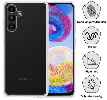 Forterra Samsung A04s Hoesje Siliconen Backcover Lichtgewicht - Transparant