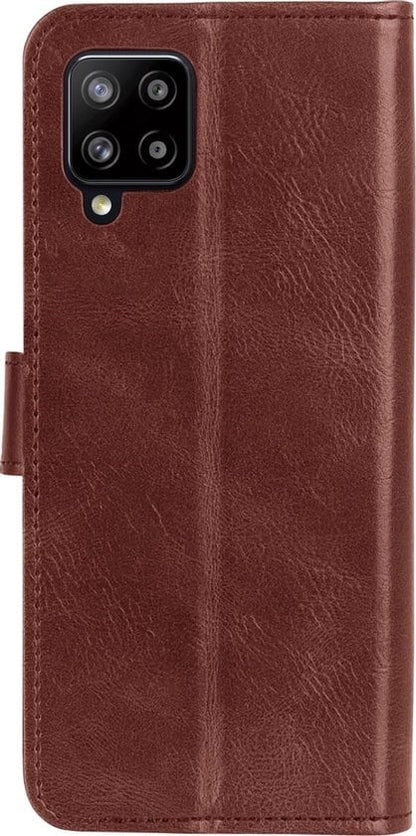 Forterra Samsung A12 Hoesje Bookcase Cover met Kaarthouder - Bruin