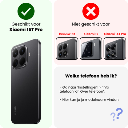 Forterra Xiaomi 15T Pro Screenprotector Gehard Glas - Anti-kras