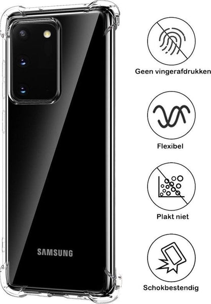 Forterra Samsung S20 Hoesje Shockproof Backcover Siliconen - Transparant