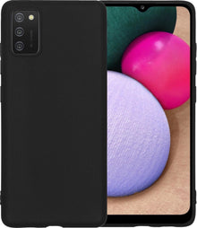 Forterra Samsung A02s Hoesje Siliconen Backcover Lichtgewicht - Zwart