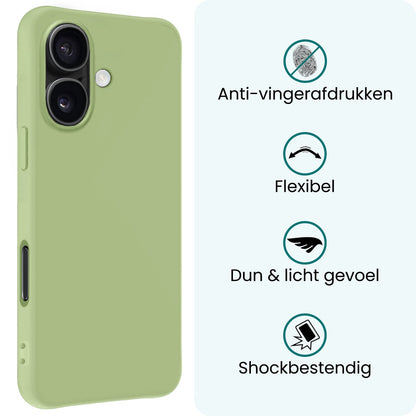 Forterra iPhone 17 Hoesje Siliconen Backcover Lichtgewicht - Groen
