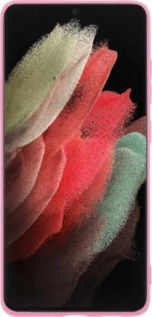 Forterra Samsung S21 Ultra Hoesje Siliconen Backcover Lichtgewicht - Lichtroze