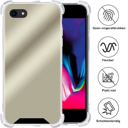 Forterra iPhone SE 2022 Hoesje Shockproof Backcover Siliconen - Goud