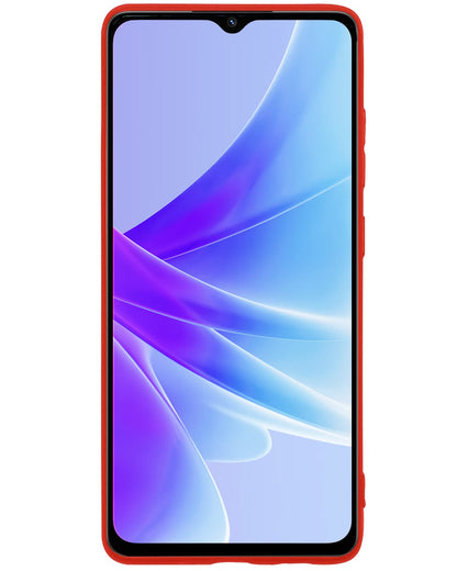 Forterra OPPO A57 Hoesje Siliconen Backcover Lichtgewicht - Rood