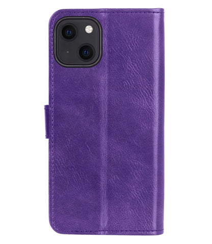 Forterra iPhone 14 Plus Hoesje Bookcase Cover met Kaarthouder - Paars