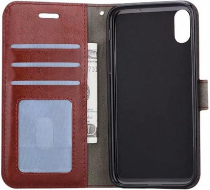 Forterra iPhone XR Hoesje Bookcase Cover met Kaarthouder - Bruin