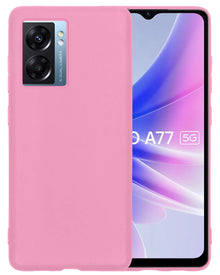 Forterra OPPO A77 Hoesje Siliconen Backcover Lichtgewicht - Lichtroze