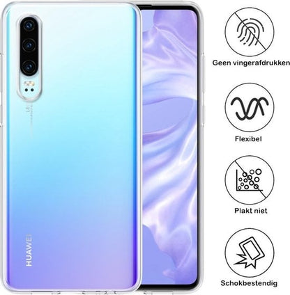 Forterra Huawei P30 Hoesje Siliconen Backcover Lichtgewicht - Transparant