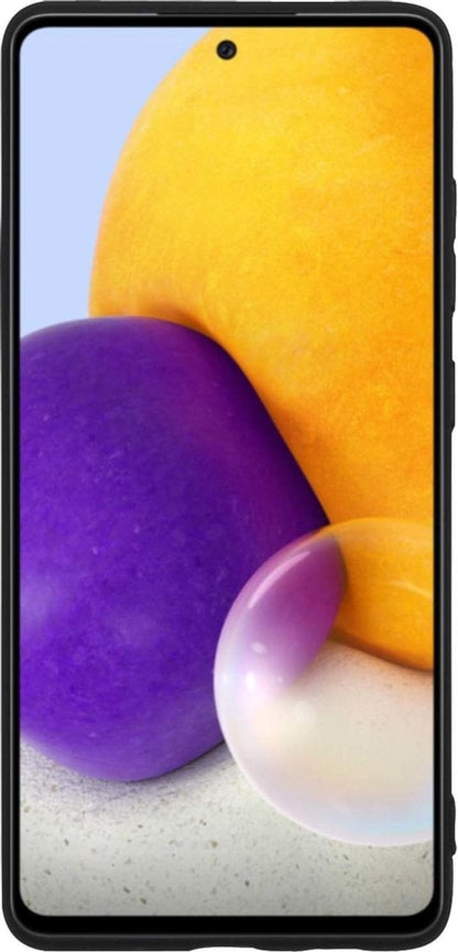 Forterra Samsung A72 Hoesje Siliconen Backcover Lichtgewicht - Zwart