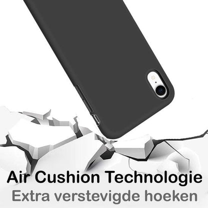 Forterra iPhone XR Hoesje Siliconen Backcover Lichtgewicht - Zwart