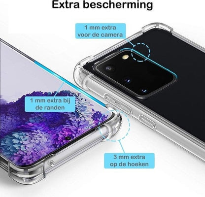 Forterra Samsung S20 Hoesje Shockproof Backcover Siliconen - Transparant