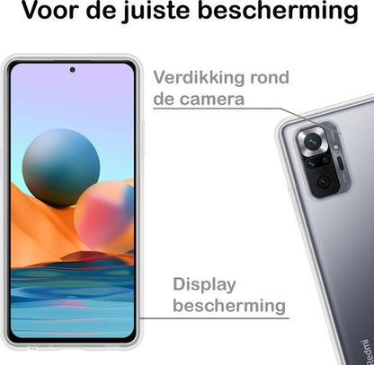 Forterra Xiaomi Redmi Note 10 Pro Hoesje Siliconen Backcover Lichtgewicht - Transparant