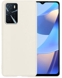 Forterra OPPO A16s Hoesje Siliconen Backcover Lichtgewicht - Wit