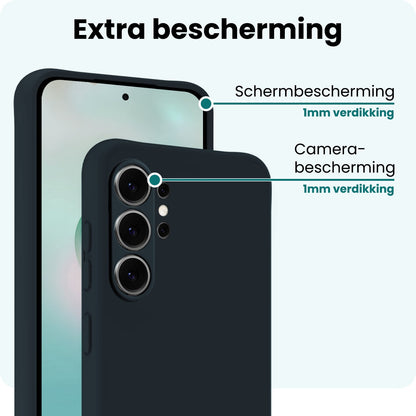 Forterra Samsung S26 Ultra Hoesje Siliconen Backcover Lichtgewicht - Donkerblauw