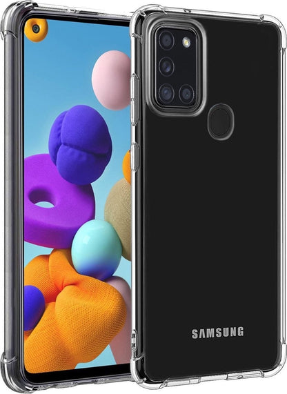 Forterra Samsung A21s Hoesje Shockproof Backcover Siliconen - Transparant