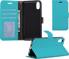 Forterra iPhone X Hoesje Bookcase Cover met Kaarthouder - Turquoise