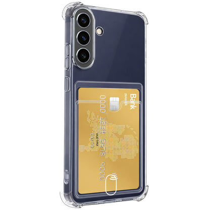 Forterra Samsung A57 Hoesje Kaarthouder Backcover Shockproof - Transparant