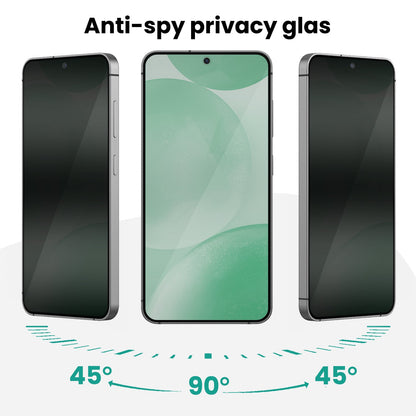 Forterra Privacy Screenprotector Geschikt voor Samsung Galaxy S24 - Met Installatie Kit - Privacy - Beschermglas - Flexibel Glas - Tempered Glass - Screen Protector