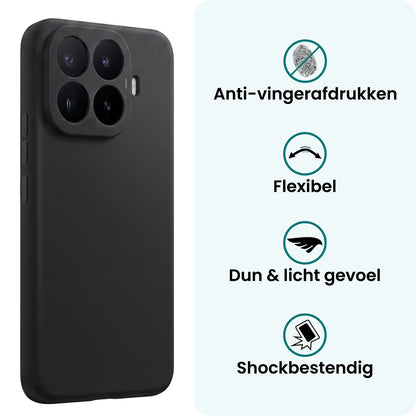 Forterra Xiaomi 17T Hoesje Siliconen Backcover Lichtgewicht - Zwart