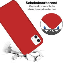 Forterra iPhone 11 Hoesje Siliconen Backcover Lichtgewicht - Rood