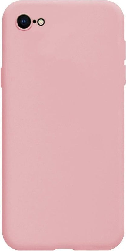 Forterra iPhone SE 2020 Hoesje Siliconen Backcover Lichtgewicht - Lichtroze